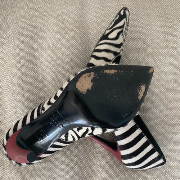 Gianmarco Lorenzi Zebra Print Pointed Heels - Picture 4 of 4
